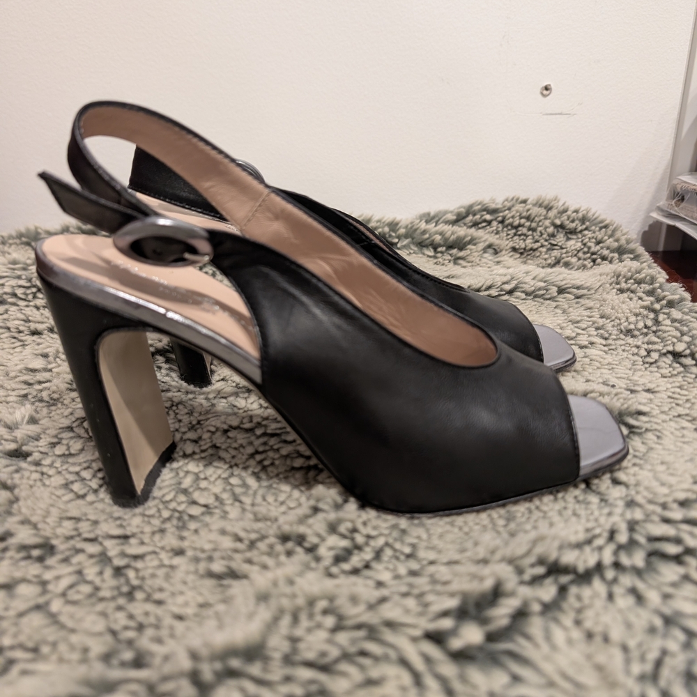 Elegant Black Slingback Heels
